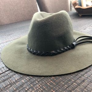 Floppy olive green hat